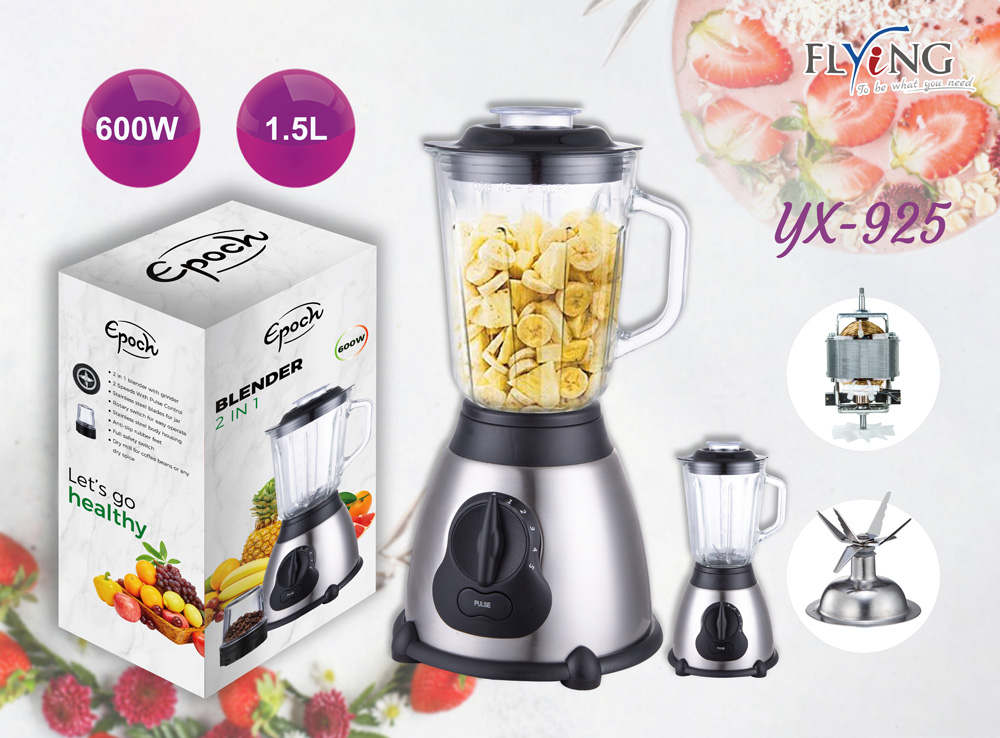 Stand mixer 600W Mixer Smoothie Maker with 1.5L glass container