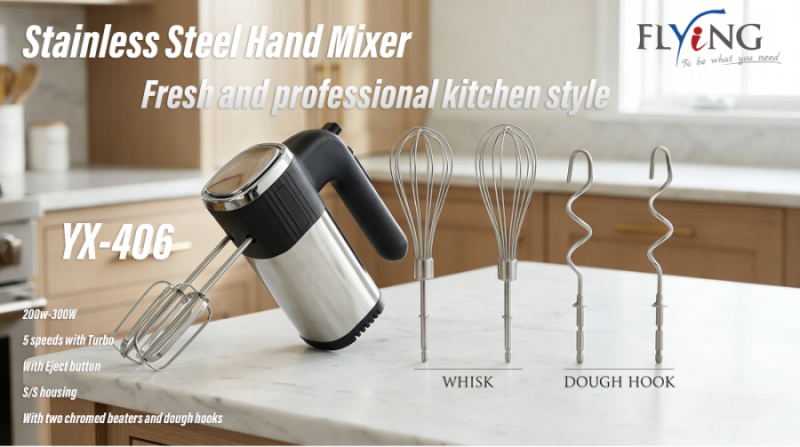 Compact and powerful hand mixer for all your baking needs