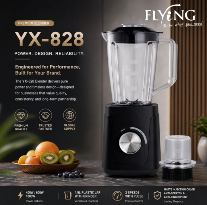 YX-828 Premium Blender with Grinder | High-Performance Home Blender Manufacturer
